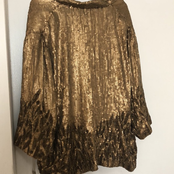 Beautiful gold sequined jacket size 3x - Picture 10 of 12
